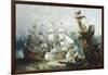 The Battle of Trafalgar, c.1875-John Callow-Framed Giclee Print