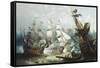 The Battle of Trafalgar, c.1875-John Callow-Framed Stretched Canvas