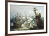 The Battle of Trafalgar, c.1875-John Callow-Framed Giclee Print