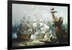 The Battle of Trafalgar, c.1875-John Callow-Framed Giclee Print