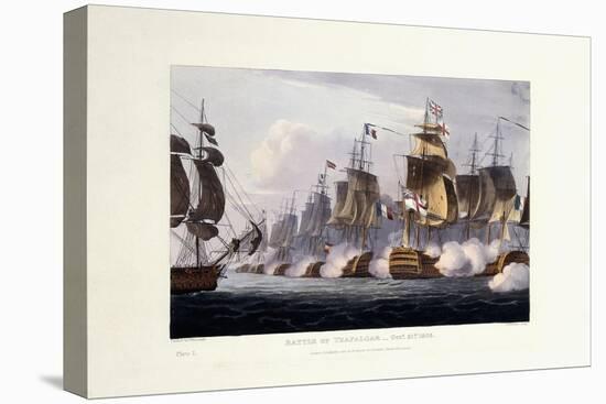 The Battle of Trafalgar, October 21st 1805, 1816-Thomas Whitcombe-Stretched Canvas
