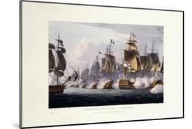 The Battle of Trafalgar, October 21st 1805, 1816-Thomas Whitcombe-Mounted Giclee Print