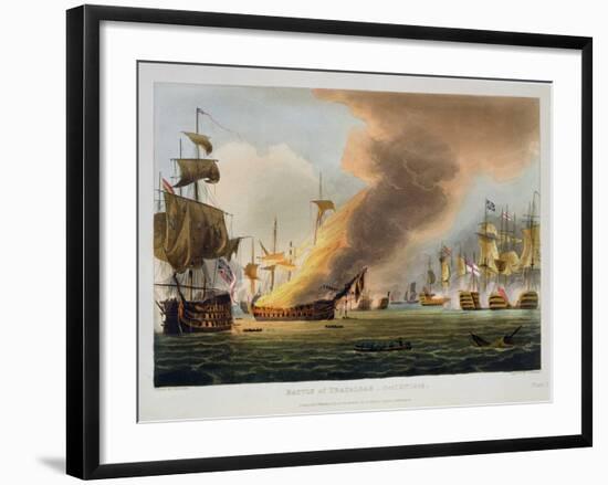 The Battle of Trafalgar, October 21st 1805, for J. Jenkins's "Naval Achievements"-Thomas Whitcombe-Framed Giclee Print