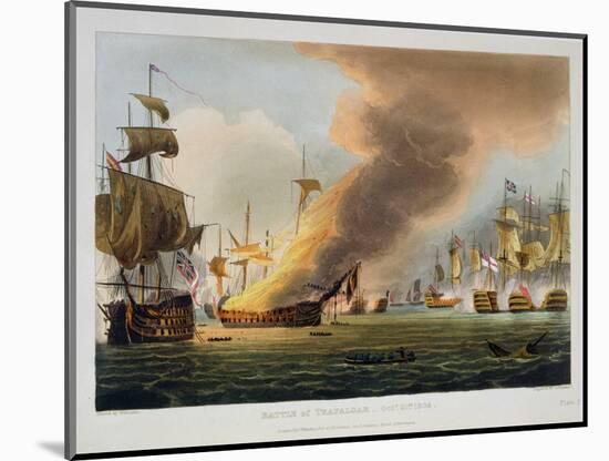 The Battle of Trafalgar, October 21st 1805, for J. Jenkins's "Naval Achievements"-Thomas Whitcombe-Mounted Giclee Print