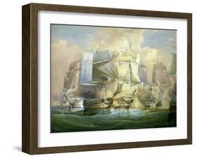 The Battle of Trafalgar, the Beginning of the Action, 21st October 1805-William John Huggins-Framed Giclee Print