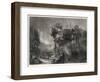 The Battle of Trafalgar, The Victory at the Moment That Nelson was Wounded-J.b. Allen-Framed Art Print