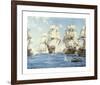 The Battle of Trafalgar-Montague Dawson-Framed Premium Giclee Print