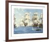 The Battle of Trafalgar-Montague Dawson-Framed Premium Giclee Print