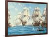 The Battle of Trafalgar-Montague Dawson-Framed Art Print