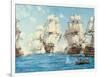 The Battle of Trafalgar-Montague Dawson-Framed Premium Giclee Print