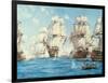 The Battle of Trafalgar-Montague Dawson-Framed Premium Giclee Print