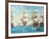 The Battle of Trafalgar-Montague Dawson-Framed Art Print