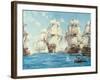 The Battle of Trafalgar-Montague Dawson-Framed Art Print