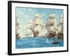 The Battle of Trafalgar-Montague Dawson-Framed Art Print