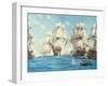 The Battle of Trafalgar-Montague Dawson-Framed Art Print