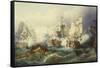 The Battle of Trafalgar-Philip James De Loutherbourg-Framed Stretched Canvas