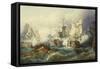 The Battle of Trafalgar-Philip James De Loutherbourg-Framed Stretched Canvas