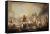 The Battle of Trafalgar-(after) William Clarkson Stanfield-Framed Stretched Canvas