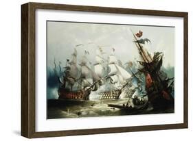 The Battle of Trafalgar-John Callow-Framed Giclee Print