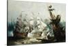 The Battle of Trafalgar-John Callow-Stretched Canvas