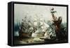 The Battle of Trafalgar-John Callow-Framed Stretched Canvas