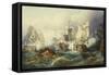 The Battle of Trafalgar-Philipp Foltz-Framed Stretched Canvas