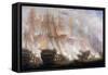 The Battle of Trafalgar-John Christian Schetky-Framed Stretched Canvas