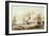 The Battle of Traflagar: the Victory Breaking the Line-George Chambers-Framed Giclee Print