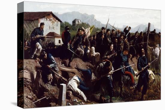 The Battle of Varese, Circa 1862-Federico Rossano-Stretched Canvas