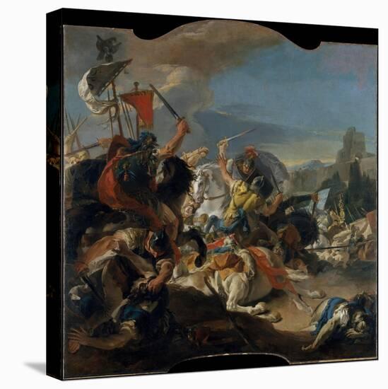 The Battle of Vercellae, 1725-29-Giovanni Battista Tiepolo-Stretched Canvas