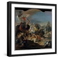 The Battle of Vercellae, 1725-29-Giovanni Battista Tiepolo-Framed Giclee Print