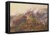 The Battle of Vicenza: the Storming of Monte Berico, June 1848-Franz Gerusch-Framed Stretched Canvas