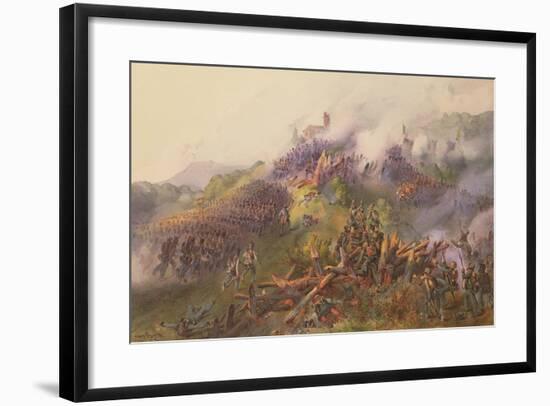 The Battle of Vicenza: the Storming of Monte Berico, June 1848-Franz Gerusch-Framed Giclee Print