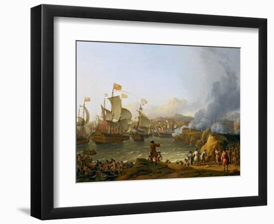 The Battle of Vigo Bay, 12 October 1702, C.1702 (Oil on Canvas)-Ludolf Bakhuizen-Framed Giclee Print