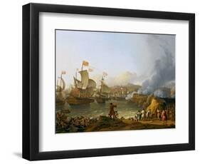 The Battle of Vigo Bay, 12 October 1702, C.1702 (Oil on Canvas)-Ludolf Bakhuizen-Framed Giclee Print