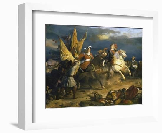 The Battle of Villa Viciosa, 11 December 1710-Jean Alaux-Framed Giclee Print