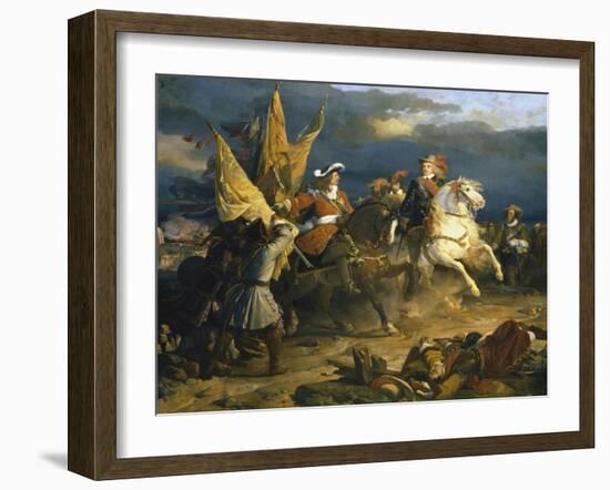 The Battle of Villa Viciosa, 11 December 1710-Jean Alaux-Framed Giclee Print