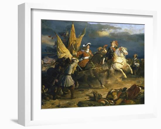 The Battle of Villa Viciosa, 11 December 1710-Jean Alaux-Framed Giclee Print