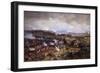 The Battle of Waterloo: British Squares Receiving the Charge of the French Cuirassiers-Felix Philippoteaux-Framed Giclee Print