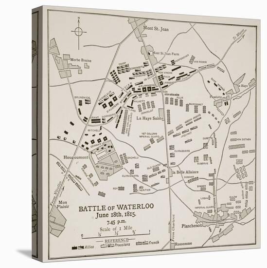 The Battle of Waterloo, June 18Th, 1815-English School-Stretched Canvas