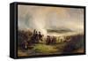 The Battle of Waterloo (Oil on Canvas)-George Jones-Framed Stretched Canvas