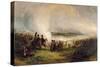 The Battle of Waterloo (Oil on Canvas)-George Jones-Stretched Canvas