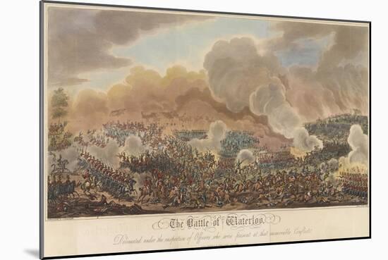 The Battle of Waterloo-George Cruikshank-Mounted Giclee Print