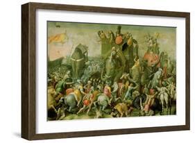 The Battle of Zama, 202 BC, 1570-80-Giulio Romano-Framed Giclee Print