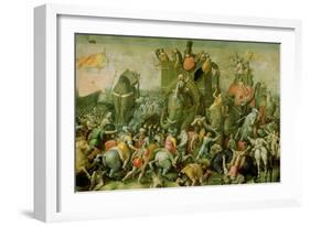 The Battle of Zama, 202 BC, 1570-80-Giulio Romano-Framed Giclee Print