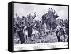 The Battle of Zama 203 BC-John Harris Valda-Framed Stretched Canvas