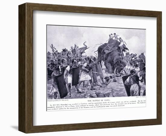 The Battle of Zama 203 BC-John Harris Valda-Framed Giclee Print