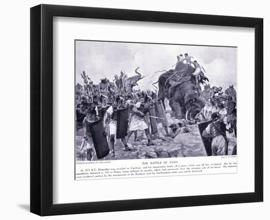 The Battle of Zama 203 BC-John Harris Valda-Framed Giclee Print