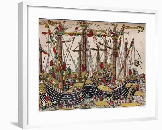 'The Battle of Zonchio (Navarino)', c1499-Unknown-Framed Giclee Print