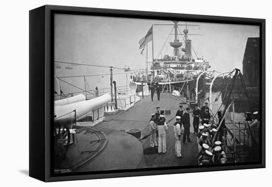 The Battleship HMS 'Resolution, Portsmouth, Hampshire, 1896-Gregory & Co-Framed Stretched Canvas